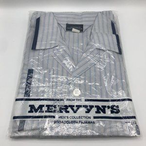 Vintage Mervyn's Men's Collection set 2-piece top and pants M stripes